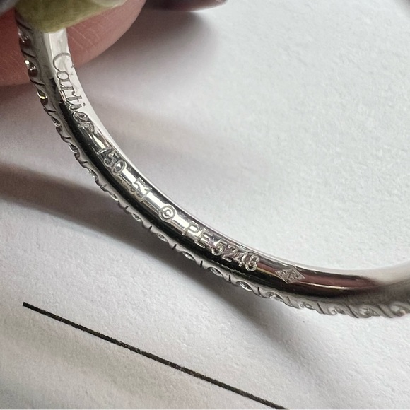 Étincelle de Cartier Eternity Diamond Wedding Band 0.50 ct. 18K W Gold SZ 5.75 - Picture 9 of 11